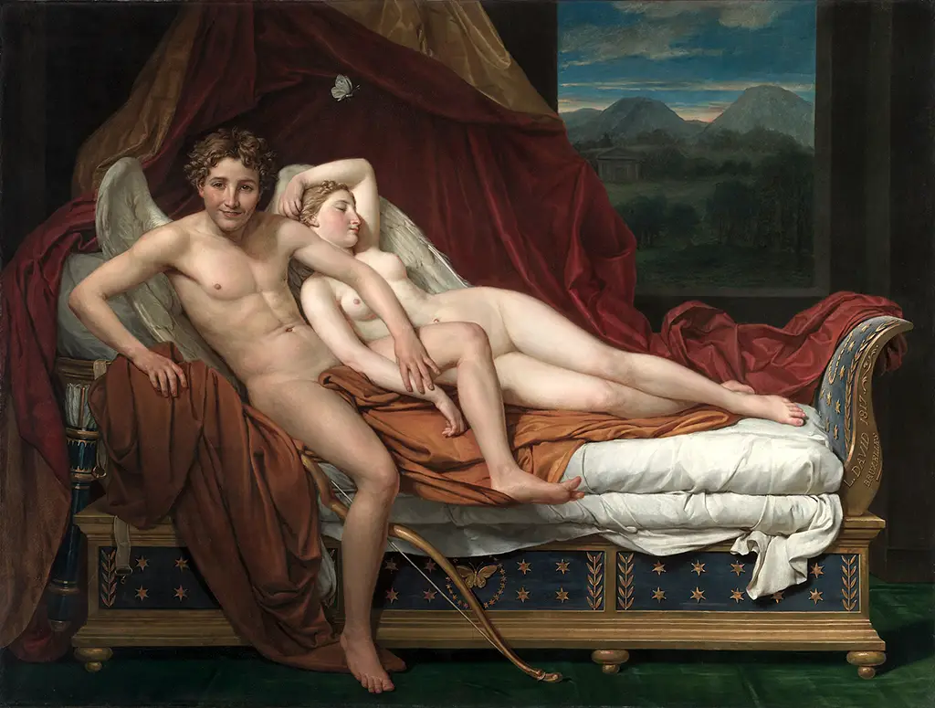 Love and Psyche in Detail Jacques Louis David